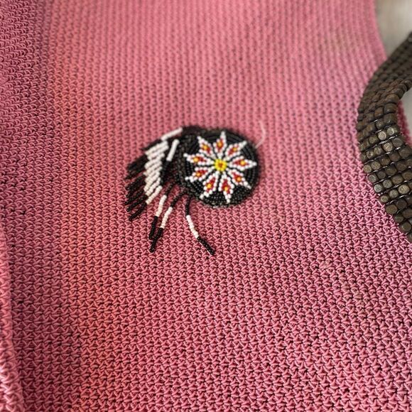 Pink Crochet Shoulder Bag - Picture 9 of 11